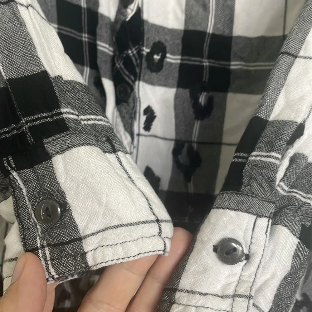 Justice black plaid